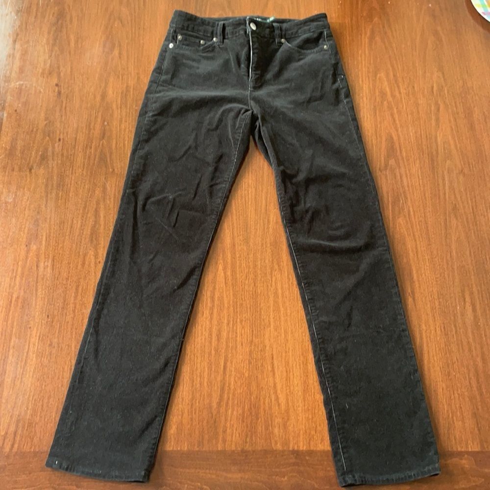 Ralph Lauren Black High Rise Bootcut Corduroys